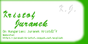 kristof juranek business card